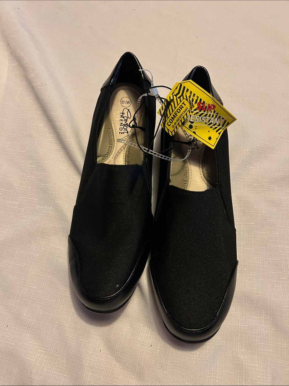 Black Slip-On Comfort Loafers - Slip Resistant